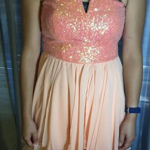 Coral Sequence Dress